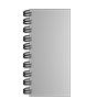 Broschüre mit Metall-Spiralbindung, Endformat DIN lang (105 x 210 mm), 212-seitig