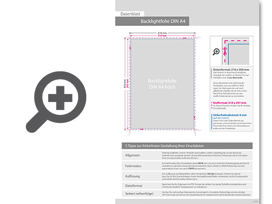 Product Bild hochwertige_backlightfolie__4_0-farbig_bedruckt__din_a4